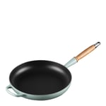 Le Creuset - Signature stekepanne med trehåndtak 28 cm sea salt