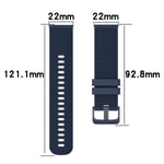 Klockarmband silikon Samsung Galaxy Watch 3 45mm/Samsung Gear S3/Huawei Watch GT Runner/Honor Watch GS 3/Garmin Venus 2 Svart+grå 22 mm