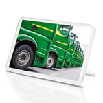 Awesome Green Trucks Classic Fridge Magnet - Lorry Transport Cool Gift #16463