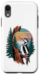 Coque pour iPhone XR Pic vert, chasse, randonnée, camping, forêt, hommes et femmes