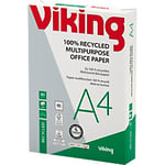 Viking 100% Recycled Bright-White A4 Printer Paper 80 gsm Smooth White 500 Sheets