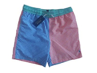 Ralph Lauren Check Boys Swim Trunks Shorts size L 14 16 years NWT Logo Beach