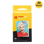 20 Feuilles-Kodak-Papier Photo Premium Zink, 2x3 Pouces,Compatible avec Kodak Fleece, Kodak Step, ThéTOMTrans