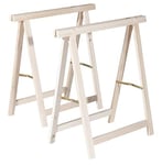 VERDELOOK Paire de chevalets pliants en bois 75 x 75 cm DIY