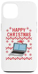 Coque pour iPhone 13 Ordinateur laid Noël technicien informatique bureau drôle