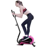 WEI-LUONG Foldable Elliptical Trainer Bicycle Aerobic Training Elliptical Portable Upright Fitness Exercise Elliptical Trainer Is Very Suitable For Families Ideal Cardio Trainer (Color : Pink, Size