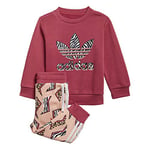 adidas Mixte bébé Crew Set Surv tement, top:wild pink/multicolor bottom:glow pink f19/multicolor/white, 2-3A EU