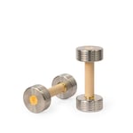 Kenko - Stainless Steel Dumbbells 5kg - Maple - Träningsredskap - Träfärgad