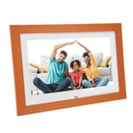 Wood Digital Picture Frame 10.1 Inch HD IPS Digital Photo Album + Remote Control