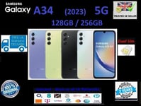 New Samsung Galaxy A34 5G 128GB 8GB Dual Sim Smart Phone  Lime Graphite Sealed