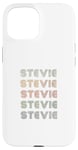 Coque pour iPhone 15 T-shirt Love Heart Stevie Style grunge/vintage noir Stevie