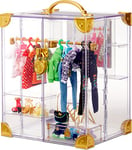 Rainbow High Deluxe Fashion Closet Playset â€“ 400+ Fashion Combinations! Portable Clear Acrylic Toy Closet - 31+ Fashion Forward Pieces And Doll Clothing, Accessories And Storage. For Kids 6-12 Years