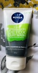 2 xNivea Men 3 in 1 Urban Skin Detox Clay Wash Scrub Mask Deeply Cleanses Purify