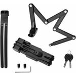 Antivol de vélo, Cadenas Antivol Pliable, Portable Serrure Pliante de Vélo Moto Antivol Acier Robuste Verrou de Sécurité avec clés et Support de