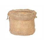 Piovaccari Sac Sac En Jute Noël H 18 Cm 15 X 15 Cm Naturel