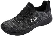 Skechers Femme Summits Chaussures de Fitness, Black White, 37.5 EU Large