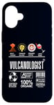 iPhone 16 Plus Vulcanologist Job Definition Skills Coffee Wine Sarcasm Case