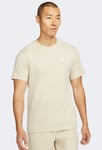 Nike Sportswear Club Mens T Shirt in Beige Cotton - Size Large