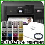 Sublimation Bundle: Epson Tank ET-2820 Printer + non-oem Sublimation Ink & Paper