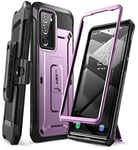 SUPCASE Unicorn Beetle Pro Series Rugged Holster & Kickstand Case for 6.9-Inch Samsung Galaxy Note 20 Ultra (2020), Metallic Purple