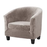 Mingfuxin 2 Pièces Housses De Chaise De Baignoire en Velours, Housse De Chaise De Club Extensible avec Housse De Coussin Fauteuils Housses De Canapé Housses