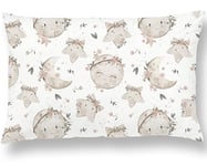 Oreiller Enfant avec Taie 40x60 cm en Coton Oeko-TEX - 10 Coloris au Choix - Coussin Bebe pour Siestes Ecole Maternelle et Voyages - Lavable en Machine - Hypoallergénique