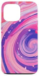 iPhone 13 Pro Max Swirl Pink Color Illustration Pattern Abstract Art Case