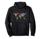 World Flag Map Atlas Of Nations Gift Design Idea Pullover Hoodie