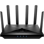 Cudy 4G LTE Cat 12 WiFi-router, LTE-modem, dubbel SIM 4G mobilrouter, dubbelbandigt Wi-Fi AC1200, 4 Gigabit-portar, Öppen