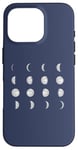 Coque pour iPhone 16 Pro 12 phases de lune astronomie ciel nocturne Meme