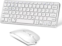 Ensemble Clavier Souris Sans Fil Qwertz Bluetooth Avec Souris Pour Macbook/Ipad/Tablette/Ordinateur Portable/Pc/Tv Compact Fin Et Silencieux Rechargeable Sans Fil Clavier Sans Fil Souris Pour