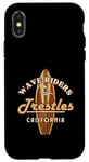 Coque pour iPhone X/XS Surf Trestles California Vintage Surf Vacation Design