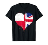 Union Jack or UK Poland A Vintage Flag for British Polish T-Shirt