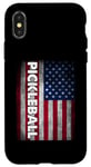 iPhone X/XS Pickleball American Flag USA Pickle Ball Player Patriotic Case