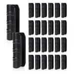 24 PCS Jardin Bâtiments Tube Clip, Clips en Plastique pour Serre Film Clip Tube Serrage Connecteur Kit, pour Serre Bannière Cadre Abris Noir 22mm