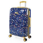 SKPAT - Suitcase Medium Size - PC Polycarbonate Medium Suitcase Hard Shell Suitcase - Lightweight 20kg Suitcase with TSA Combination Lock - Lightweight and Resistant Travel Medium Size Suitcase, Blue