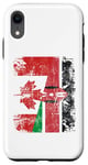 Coque pour iPhone XR Demi drapeaux canadiens kenyans | Kenya Canada vieilli vintage