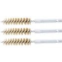 3 brosse nettoyage laiton ? 12 mm embout visseuse 6 pans 6.3mm 1/4" BGS TECHNIC