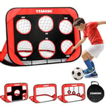 YIMORE Cage de Foot Enfant Exterieur, Pliable But de Foot Enfant avec Sac Porté, 4 Modes Cage de Foot Pop-up 120 x 80 x 80 cm, pour Jardin, la Cour, Plage