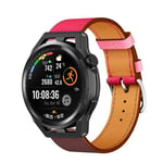 Strap-it Bracelet cuir - compatible pour Huawei Watch GT (rose/rouge marron)