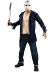 Jason Voorhees Blue Deluxe Friday The 13th Horror Halloween Mens Costume XL