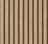 Papier peint 3D aspect bois Profhome 391091-GU papier peint intissé gaufré à chaud texturé à l'aspect de bois mat beige brun noir 5,33 m2