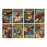 Spiderman Lot de 8 Dessous-de-Verre sous Licence Officielle de la série Gamer et Comic Series Décoration et Cadeau, Accessoire de Bureau et Table Basse de Super-héros Marvel nostalgique Paladone