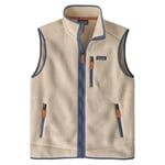 Patagonia M's Retro Pile Vest Dark Natural w/Utility Blue - XS