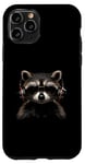 Coque pour iPhone 11 Pro Casque d'écoute Raccoon DJ