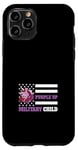 Coque pour iPhone 11 Pro Purple Up Drapeau militaire pour enfant Licorne