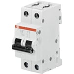 Disjoncteur ABB S200 2P, 6A, pouvoir de coupure 20 kA, montage rail din ( Prix pour 1 )