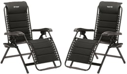 Outwell Acadia Lounger -Black - 2 Chairs