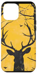 Coque pour iPhone 12 Pro Max Jaune Pop Art Tropical Ozark Timber Vintage Cerf Camo