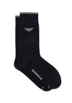 Emporio Armani Men's Eagle Logo Monopack Short Socks, Marine, S/M